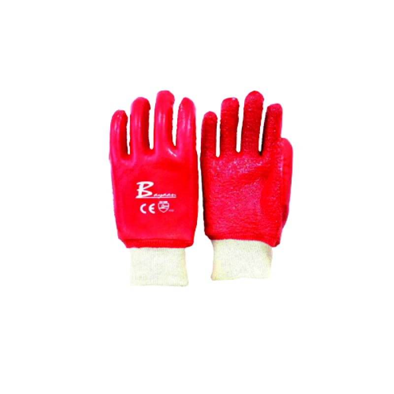 Bayaan PVC Knit Wrist Terry Palm Gloves – Industrial & Heavy-Duty